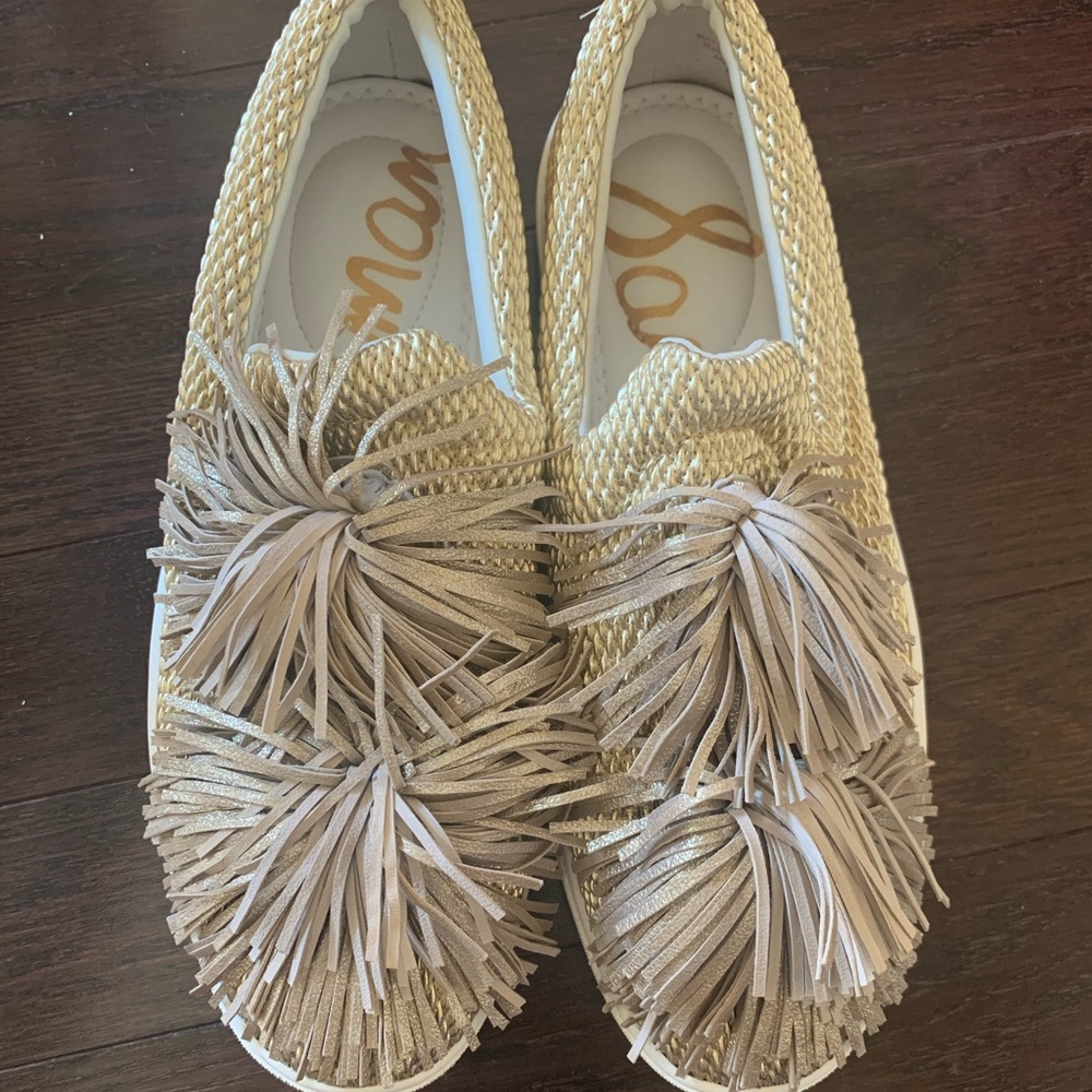 Sam Edelman Gold Fringe Sneaker